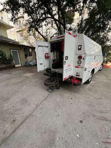 Magnet Plumbing service vehicle on-site for Water Heater Repair in Yacht Harbor Estates